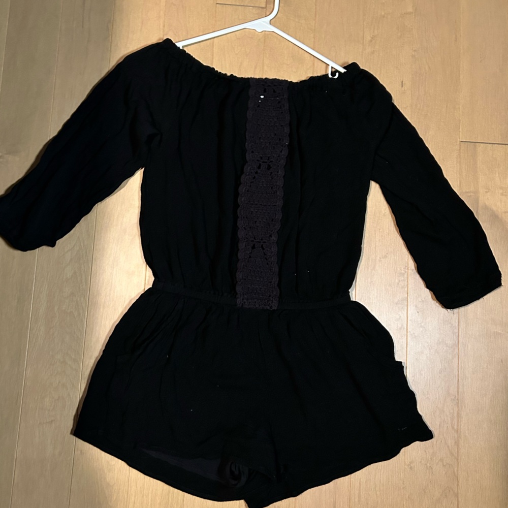Boho Black Romper